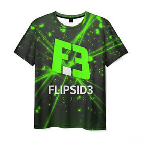 Мужская футболка 3D с принтом flipsid3 1 в Петрозаводске, 100% полиэфир | прямой крой, круглый вырез горловины, длина до линии бедер | flipsid