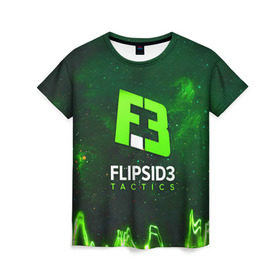 Женская футболка 3D с принтом flipsid3 2 в Петрозаводске, 100% полиэфир ( синтетическое хлопкоподобное полотно) | прямой крой, круглый вырез горловины, длина до линии бедер | flipsid