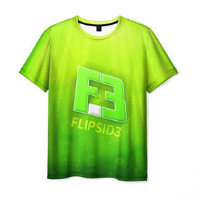 Мужская футболка 3D с принтом flipsid3 3 в Петрозаводске, 100% полиэфир | прямой крой, круглый вырез горловины, длина до линии бедер | flipsid