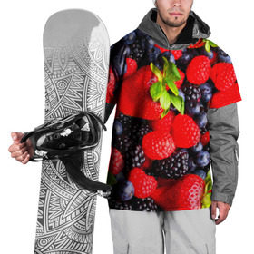 Накидка на куртку 3D с принтом Ягоды в Петрозаводске, 100% полиэстер |  | Тематика изображения на принте: ежевика | клубника | малина | черника | ягода | ягодка