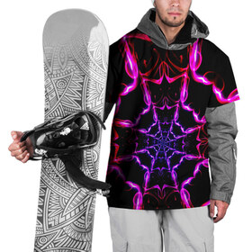 Накидка на куртку 3D с принтом Паутина в Петрозаводске, 100% полиэстер |  | Тематика изображения на принте: калейдоскоп | разноцветный | яркий
