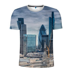 Мужская футболка 3D спортивная с принтом London в Петрозаводске, 100% полиэстер с улучшенными характеристиками | приталенный силуэт, круглая горловина, широкие плечи, сужается к линии бедра | england | europe | london | англия | великобритания | высотки | королева | лондон | мегаполис | туризм