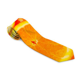 Галстук 3D с принтом Апельсины в Петрозаводске, 100% полиэстер | Длина 148 см; Плотность 150-180 г/м2 | апельсин | долька | цитрус