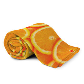 Плед 3D с принтом Апельсины в Петрозаводске, 100% полиэстер | закругленные углы, все края обработаны. Ткань не мнется и не растягивается | апельсин | долька | цитрус