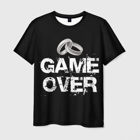 Мужская футболка 3D с принтом Game over в Петрозаводске, 100% полиэфир | прямой крой, круглый вырез горловины, длина до линии бедер | братва жениха | жених | мальчишник | мафия жениха