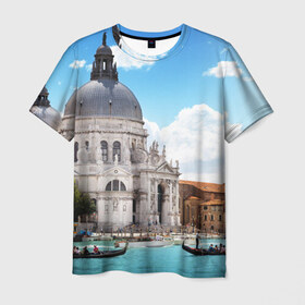 Мужская футболка 3D с принтом Венеция в Петрозаводске, 100% полиэфир | прямой крой, круглый вырез горловины, длина до линии бедер | europe | italy | venice | венеция | вода | европа | ес | италия | каникулы | лодки | отдых | отпуск | солнце | туризм