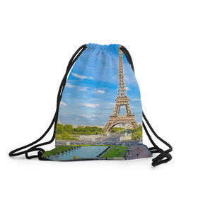 Рюкзак-мешок 3D с принтом Париж в Петрозаводске, 100% полиэстер | плотность ткани — 200 г/м2, размер — 35 х 45 см; лямки — толстые шнурки, застежка на шнуровке, без карманов и подкладки | france | paris | париж | франция | эйфелева башня