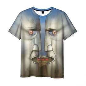 Мужская футболка 3D с принтом Pink Floyd. The division bell в Петрозаводске, 100% полиэфир | прямой крой, круглый вырез горловины, длина до линии бедер | 