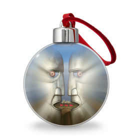 Ёлочный шар с принтом Pink Floyd. The division bell в Петрозаводске, Пластик | Диаметр: 77 мм | Тематика изображения на принте: 