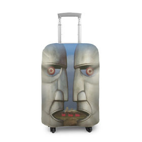 Чехол для чемодана 3D с принтом Pink Floyd. The division bell в Петрозаводске, 86% полиэфир, 14% спандекс | двустороннее нанесение принта, прорези для ручек и колес | 