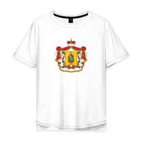Мужская футболка хлопок Oversize с принтом Рязань герб в Петрозаводске, 100% хлопок | свободный крой, круглый ворот, “спинка” длиннее передней части | города | день