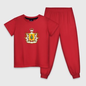 Детская пижама хлопок с принтом Рязань герб в Петрозаводске, 100% хлопок |  брюки и футболка прямого кроя, без карманов, на брюках мягкая резинка на поясе и по низу штанин
 | города | день