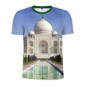 Мужская футболка 3D спортивная с принтом Индия в Петрозаводске, 100% полиэстер с улучшенными характеристиками | приталенный силуэт, круглая горловина, широкие плечи, сужается к линии бедра | goa | india | mumbai | new delhi | taj mahal | гоа | индия | каникулы | мавзолей | мечеть | мумбай | нью дели | отдых | отпуск | приключения | тадж махал | туризм
