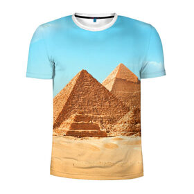 Мужская футболка 3D спортивная с принтом Египет в Петрозаводске, 100% полиэстер с улучшенными характеристиками | приталенный силуэт, круглая горловина, широкие плечи, сужается к линии бедра | africa | cairo | egypt | африка | верблюд | дайвинг | египет | жара | зной | каир | каникулы | отдых | отпуск | песок | пирамида хеопса | пирамиды | пустыня | солнце | туризм | хургада