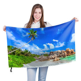 Флаг 3D с принтом Сейшельские острова в Петрозаводске, 100% полиэстер | плотность ткани — 95 г/м2, размер — 67 х 109 см. Принт наносится с одной стороны | seychelles | восточная африка | индийский океан | каникулы | море | островное государство | отдых | отпуск | пальмы | песок | пляж | приключение | путешествие | рай | сейшелы | сейшельские острова | туризм
