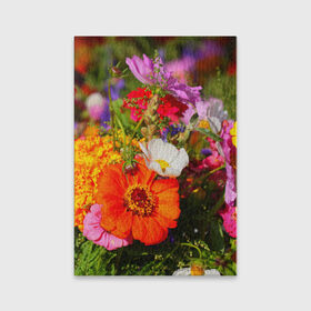 Обложка для паспорта матовая кожа с принтом Цветы в Петрозаводске, натуральная матовая кожа | размер 19,3 х 13,7 см; прозрачные пластиковые крепления | Тематика изображения на принте: лепесток | природа | цветок | яркая