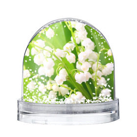 Снежный шар с принтом Ландыши в Петрозаводске, Пластик | Изображение внутри шара печатается на глянцевой фотобумаге с двух сторон | весна | ландыш | цветок