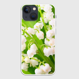 Чехол для iPhone 13 mini с принтом Ландыши в Петрозаводске,  |  | весна | ландыш | цветок