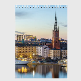 Скетчбук с принтом Швеция в Петрозаводске, 100% бумага
 | 48 листов, плотность листов — 100 г/м2, плотность картонной обложки — 250 г/м2. Листы скреплены сверху удобной пружинной спиралью | europe | stockholm | sweden | европа | ес | каникулы | отпуск | стокгольм | туризм | швеция