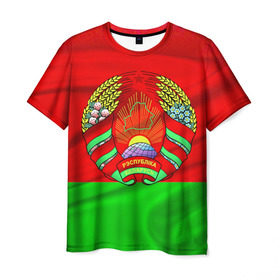 Мужская футболка 3D с принтом Беларусь в Петрозаводске, 100% полиэфир | прямой крой, круглый вырез горловины, длина до линии бедер | Тематика изображения на принте: belarus | беларусь