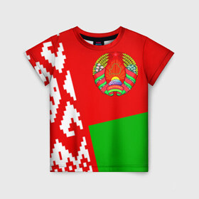 Детская футболка 3D с принтом Беларусь 2 в Петрозаводске, 100% гипоаллергенный полиэфир | прямой крой, круглый вырез горловины, длина до линии бедер, чуть спущенное плечо, ткань немного тянется | Тематика изображения на принте: belarus | беларусь