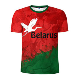 Мужская футболка 3D спортивная с принтом Belarus 2 в Петрозаводске, 100% полиэстер с улучшенными характеристиками | приталенный силуэт, круглая горловина, широкие плечи, сужается к линии бедра | belarus | беларусь