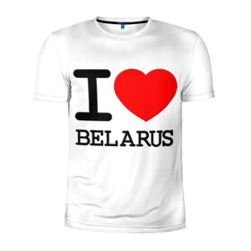 Мужская футболка 3D спортивная с принтом Люблю Беларусь 3 в Петрозаводске, 100% полиэстер с улучшенными характеристиками | приталенный силуэт, круглая горловина, широкие плечи, сужается к линии бедра | belarus | love | беларусь | люблю