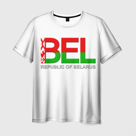 Мужская футболка 3D с принтом Belarus 6 в Петрозаводске, 100% полиэфир | прямой крой, круглый вырез горловины, длина до линии бедер | Тематика изображения на принте: belarus | republic | беларусь | республика