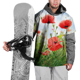 Накидка на куртку 3D с принтом Дикий мак в Петрозаводске, 100% полиэстер |  | Тематика изображения на принте: зелень | лето | луг | лужайка | мак | небо | облака | поле | полевые цветы | природа | растения | растительность