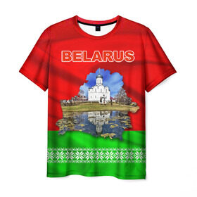 Мужская футболка 3D с принтом Belarus 13 в Петрозаводске, 100% полиэфир | прямой крой, круглый вырез горловины, длина до линии бедер | belarus | беларусь