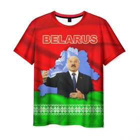 Мужская футболка 3D с принтом Belarus 15 в Петрозаводске, 100% полиэфир | прямой крой, круглый вырез горловины, длина до линии бедер | belarus | беларусь | лукашенко | президент