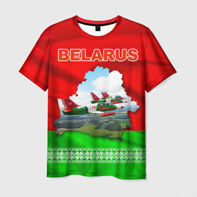 Мужская футболка 3D с принтом Belarus 16 в Петрозаводске, 100% полиэфир | прямой крой, круглый вырез горловины, длина до линии бедер | 