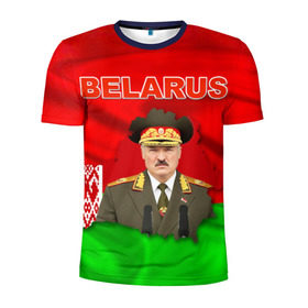 Мужская футболка 3D спортивная с принтом Belarus 17 в Петрозаводске, 100% полиэстер с улучшенными характеристиками | приталенный силуэт, круглая горловина, широкие плечи, сужается к линии бедра | belarus | беларусь | лукашенко | президент