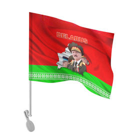 Флаг для автомобиля с принтом Belarus 18 в Петрозаводске, 100% полиэстер | Размер: 30*21 см | belarus | беларусь | лукашенко | президент