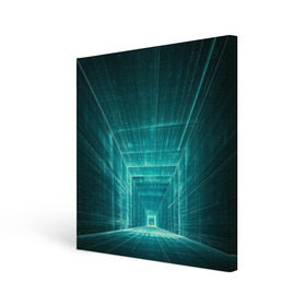 Холст квадратный с принтом Цифровой тоннель в Петрозаводске, 100% ПВХ |  | Тематика изображения на принте: глубины сознания | интернет | коридор | матрица | оптическая иллюзия | секрет | сеть | тайна | тоннель