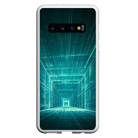 Чехол для Samsung Galaxy S10 с принтом Цифровой тоннель в Петрозаводске, Силикон | Область печати: задняя сторона чехла, без боковых панелей | глубины сознания | интернет | коридор | матрица | оптическая иллюзия | секрет | сеть | тайна | тоннель