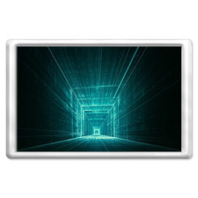 Магнит 45*70 с принтом Цифровой тоннель в Петрозаводске, Пластик | Размер: 78*52 мм; Размер печати: 70*45 | глубины сознания | интернет | коридор | матрица | оптическая иллюзия | секрет | сеть | тайна | тоннель