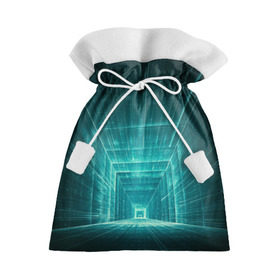 Подарочный 3D мешок с принтом Цифровой тоннель в Петрозаводске, 100% полиэстер | Размер: 29*39 см | глубины сознания | интернет | коридор | матрица | оптическая иллюзия | секрет | сеть | тайна | тоннель