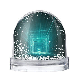Снежный шар с принтом Цифровой тоннель в Петрозаводске, Пластик | Изображение внутри шара печатается на глянцевой фотобумаге с двух сторон | глубины сознания | интернет | коридор | матрица | оптическая иллюзия | секрет | сеть | тайна | тоннель