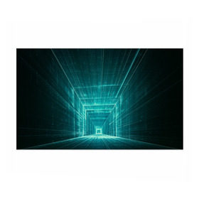 Бумага для упаковки 3D с принтом Цифровой тоннель в Петрозаводске, пластик и полированная сталь | круглая форма, металлическое крепление в виде кольца | Тематика изображения на принте: глубины сознания | интернет | коридор | матрица | оптическая иллюзия | секрет | сеть | тайна | тоннель