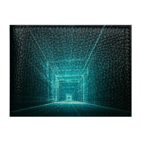 Обложка для студенческого билета с принтом Цифровой тоннель в Петрозаводске, натуральная кожа | Размер: 11*8 см; Печать на всей внешней стороне | глубины сознания | интернет | коридор | матрица | оптическая иллюзия | секрет | сеть | тайна | тоннель