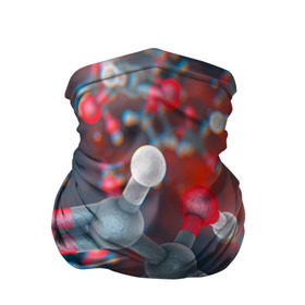Бандана-труба 3D с принтом Малекула в Петрозаводске, 100% полиэстер, ткань с особыми свойствами — Activecool | плотность 150‒180 г/м2; хорошо тянется, но сохраняет форму | вирус | клетка | макро | медицина | молекула