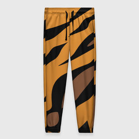 Женские брюки 3D с принтом Шерсть тигра в Петрозаводске, полиэстер 100% | прямой крой, два кармана без застежек по бокам, с мягкой трикотажной резинкой на поясе и по низу штанин. В поясе для дополнительного комфорта — широкие завязки | оранжевый | текстура | тигр