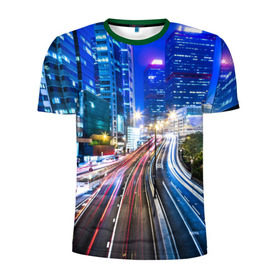 Мужская футболка 3D спортивная с принтом Гонконг в Петрозаводске, 100% полиэстер с улучшенными характеристиками | приталенный силуэт, круглая горловина, широкие плечи, сужается к линии бедра | asia | china | hong kong | night city | азия | гонконг | движение | жизнь | китай | кнр | ночной город | пекин | трафик | финансовый центр мира | центр торговли