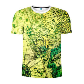Мужская футболка 3D спортивная с принтом Карта 4 в Петрозаводске, 100% полиэстер с улучшенными характеристиками | приталенный силуэт, круглая горловина, широкие плечи, сужается к линии бедра | map | world | карта | мир