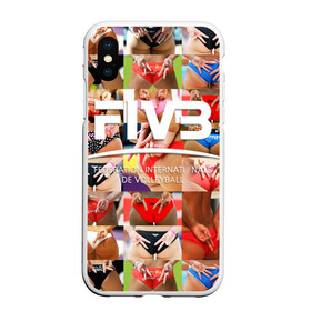 Чехол для iPhone XS Max матовый с принтом Волейбол 1 в Петрозаводске, Силикон | Область печати: задняя сторона чехла, без боковых панелей | fiv3 | volleyball | волейбол
