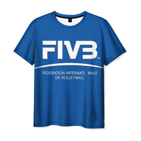 Мужская футболка 3D с принтом Волейбол 2 в Петрозаводске, 100% полиэфир | прямой крой, круглый вырез горловины, длина до линии бедер | fiv3 | volleyball | волейбол