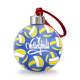 Ёлочный шар с принтом Волейбол 6 в Петрозаводске, Пластик | Диаметр: 77 мм | volleyball | волейбол