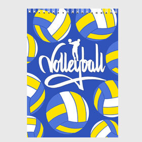 Скетчбук с принтом Волейбол 6 в Петрозаводске, 100% бумага
 | 48 листов, плотность листов — 100 г/м2, плотность картонной обложки — 250 г/м2. Листы скреплены сверху удобной пружинной спиралью | volleyball | волейбол