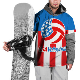Накидка на куртку 3D с принтом Волейбол 15 в Петрозаводске, 100% полиэстер |  | Тематика изображения на принте: usa | volleyball | волейбол